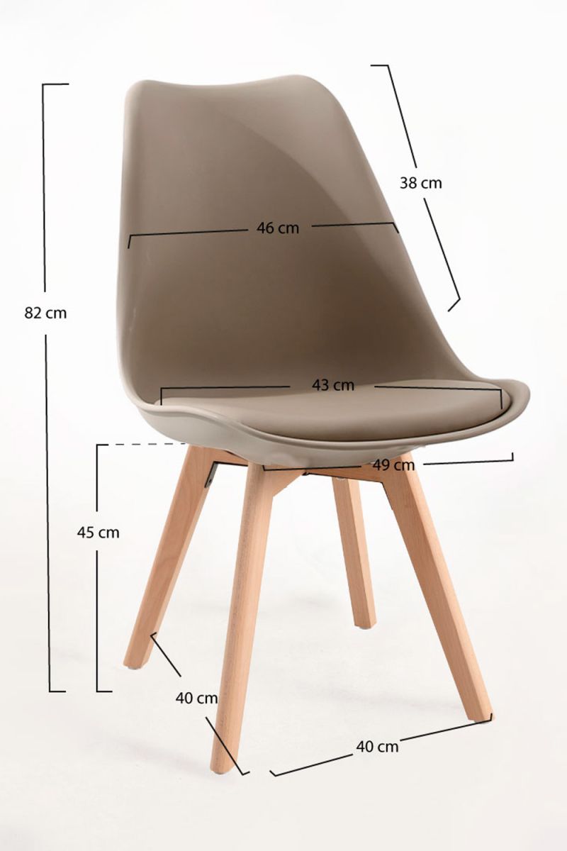 Pack 4 Sillas Synk Basic - Taupe - 3