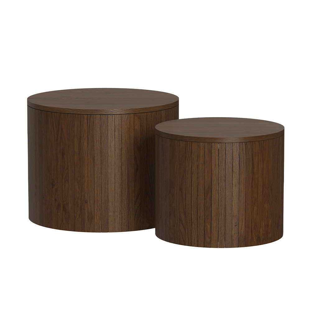 Vicco Zestaw stolików kawowych Tavilo, Orzech włoski, 48 x 48 cm 2 części