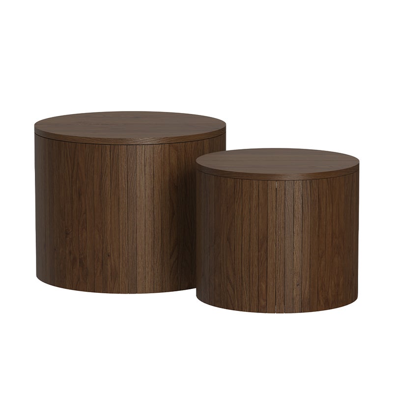 Vicco Zestaw stolików kawowych Tavilo, Orzech włoski, 48 x 48 cm 2 części