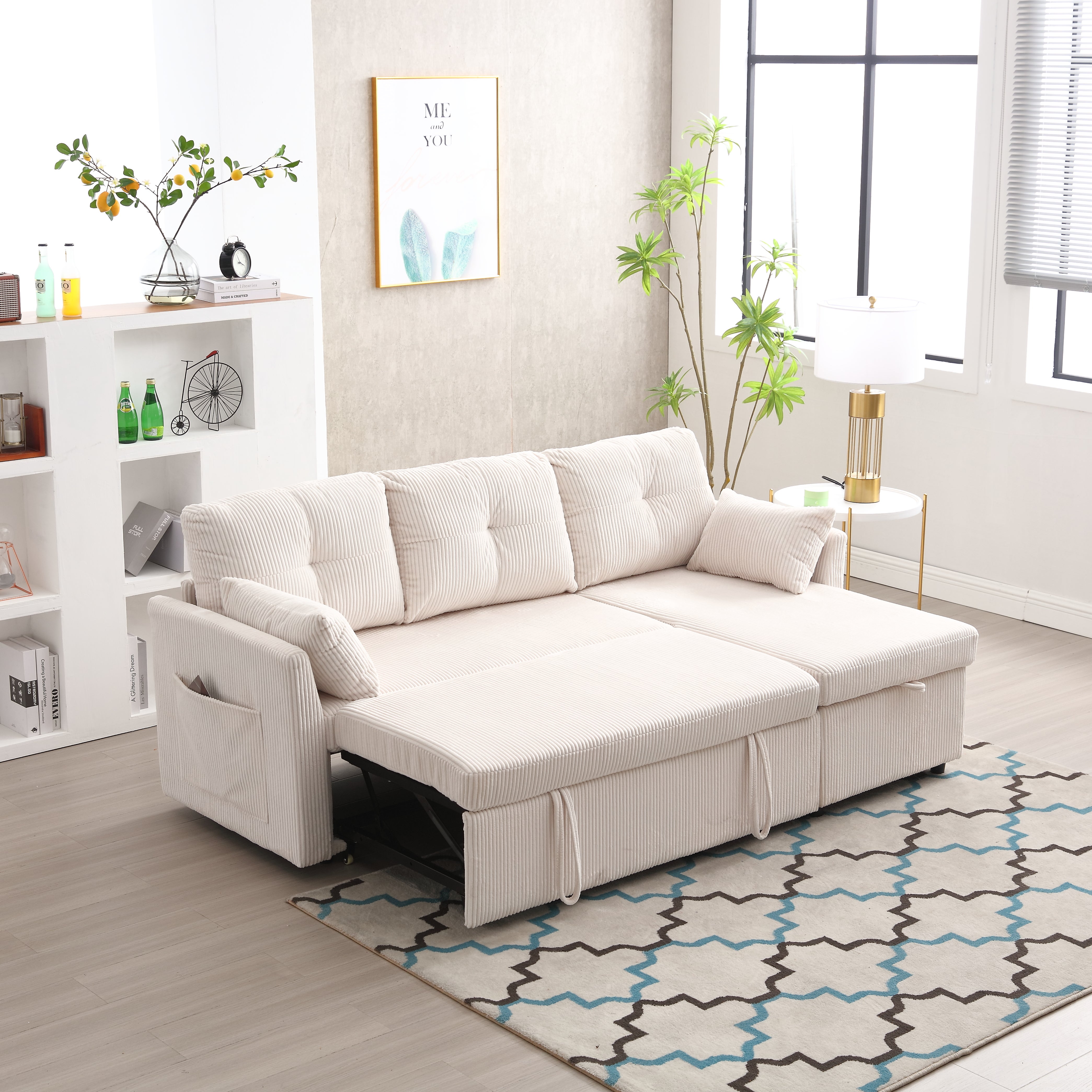 Canap D Angle Convertible Avec Coffre De Rangement