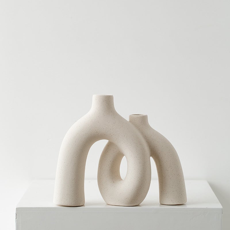 Lot de 2 vases en céramique – Décoration d'intérieur bohème nordique élégante – Le cadeau idéal pour votre salon - 9