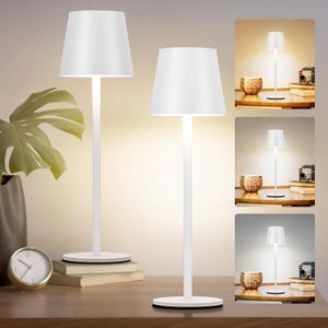 Lot De 2 Lampes Bouteilles LED Rechargeables Sans Fil - 3 Températures + RGB, Contrôle Tactile, étanche IP54 - Pour Terrasse, Camping, Décoration D'ambiance