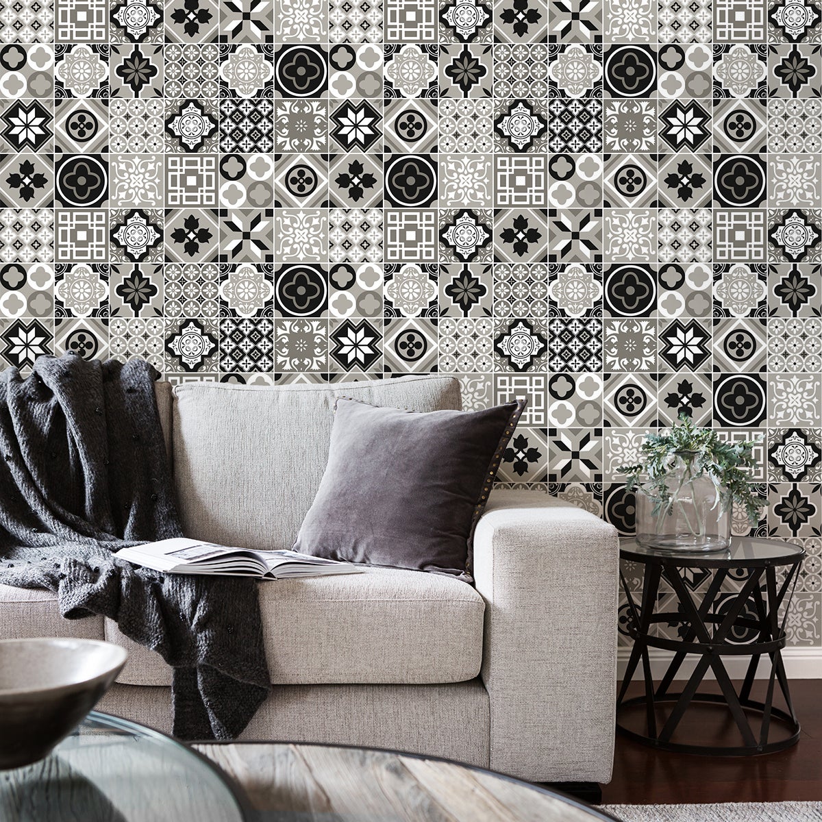 24 adesivi piastrelle di cemento azulejos venessa - Sticker adesivo - adesivi murali - 24stickers20x20cm - 5