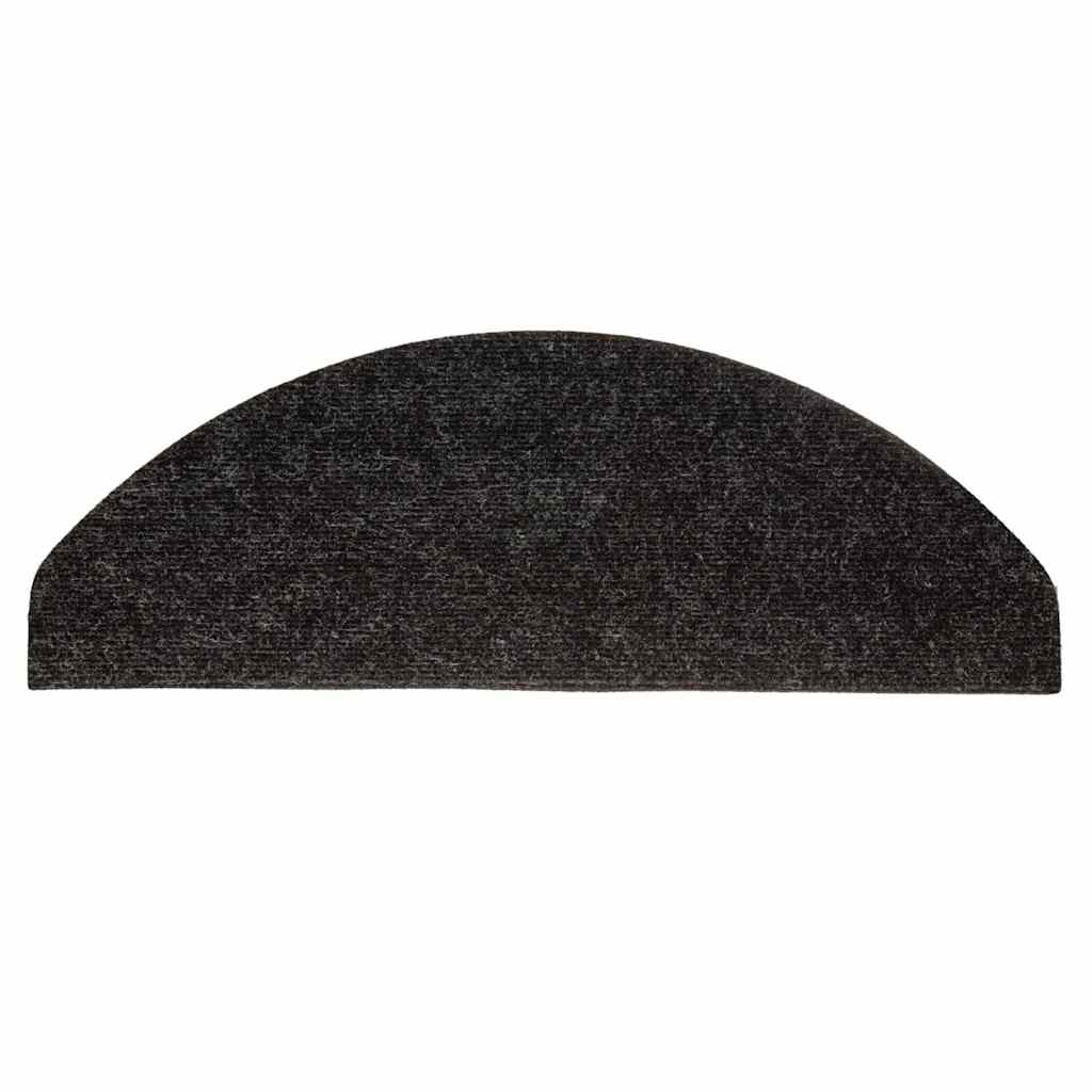 vidaXL Tapis d'escalier auto-adhésifs 30 pcs noir 56x17x3 cm - 6