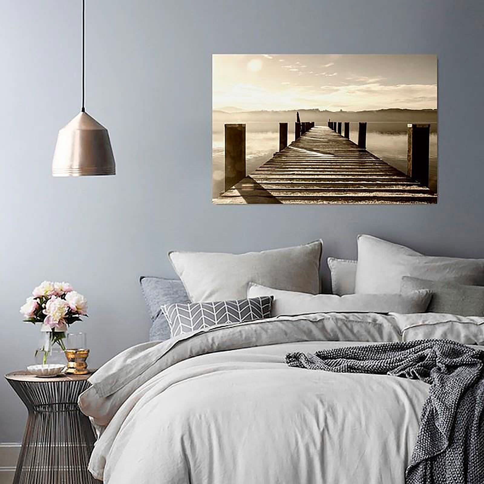 Tableau pont en sépia - 100 x 70 cm - 5