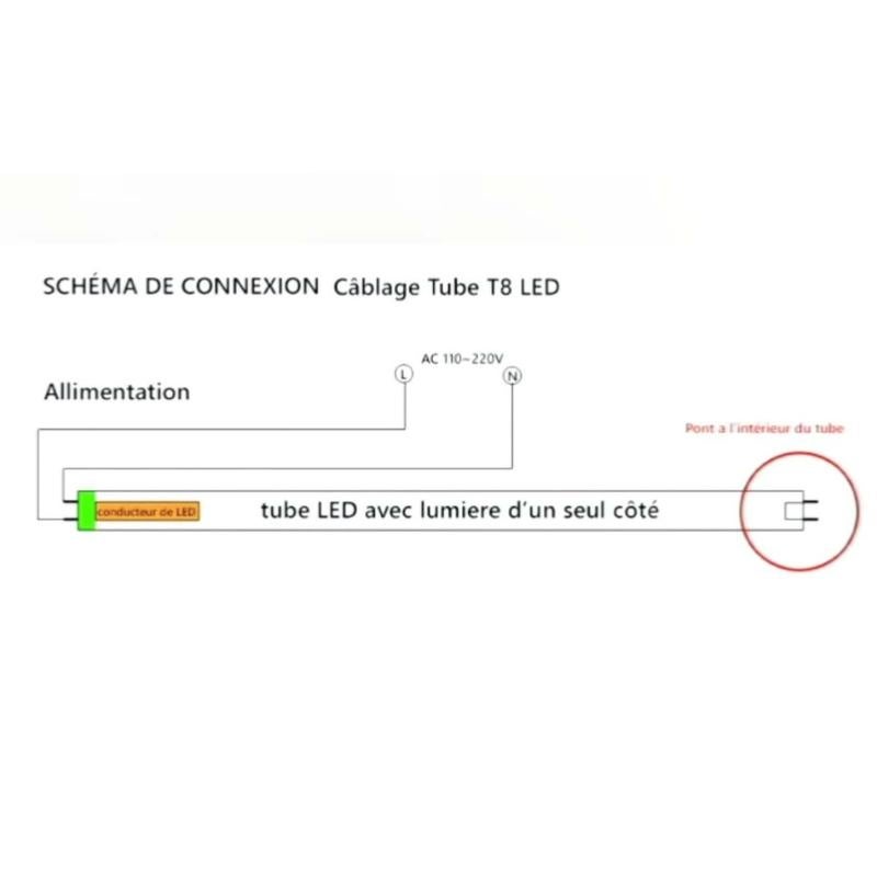 Tubo al neon LED 120cm T8 12W IP20 100lm/W - Bianco freddo 6000K - 8000K - SILAMP - 6