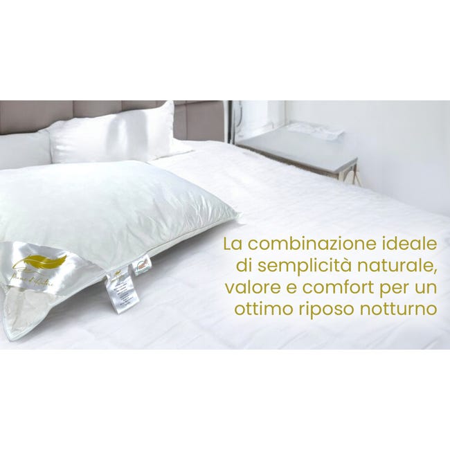 Homescapes Set 2 Cuscini In Piuma D'oca 50x75 Cm - Morbidi, Certificati RDS E Oeko-Tex