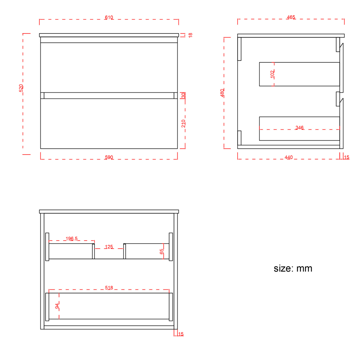 LOMAZOO Meuble De Salle De Bain Marenza Chêne Chaud 60cm - lavabo noir - 7