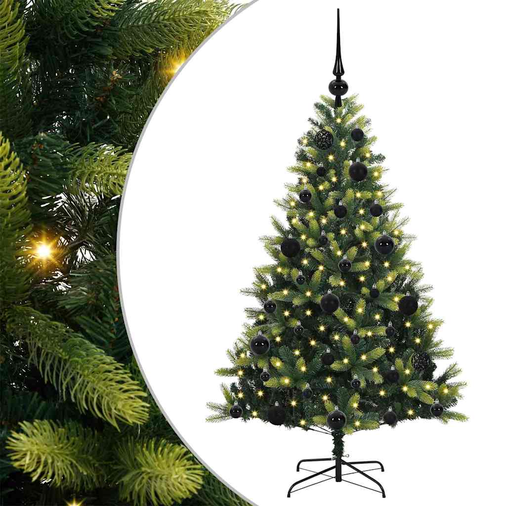 Sztuczna Choinka Składana z 150 diodami LED Zielony 120 cm