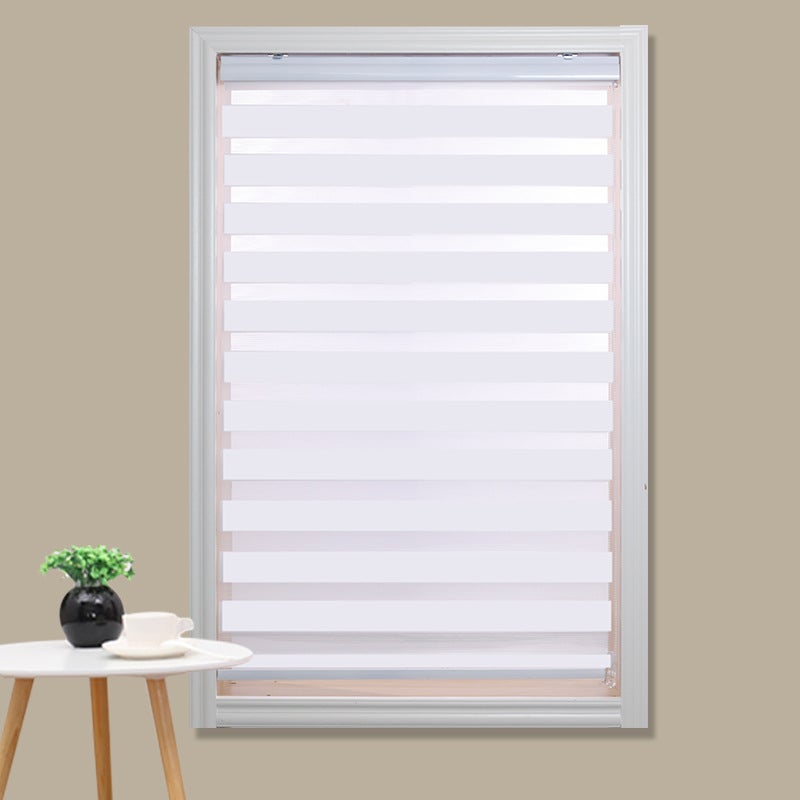 Żaluzje perforowane zaciemniające i przeciwsłoneczne, standardowa osłona, montaż perforowany, 50 cm x 150 cm, białe