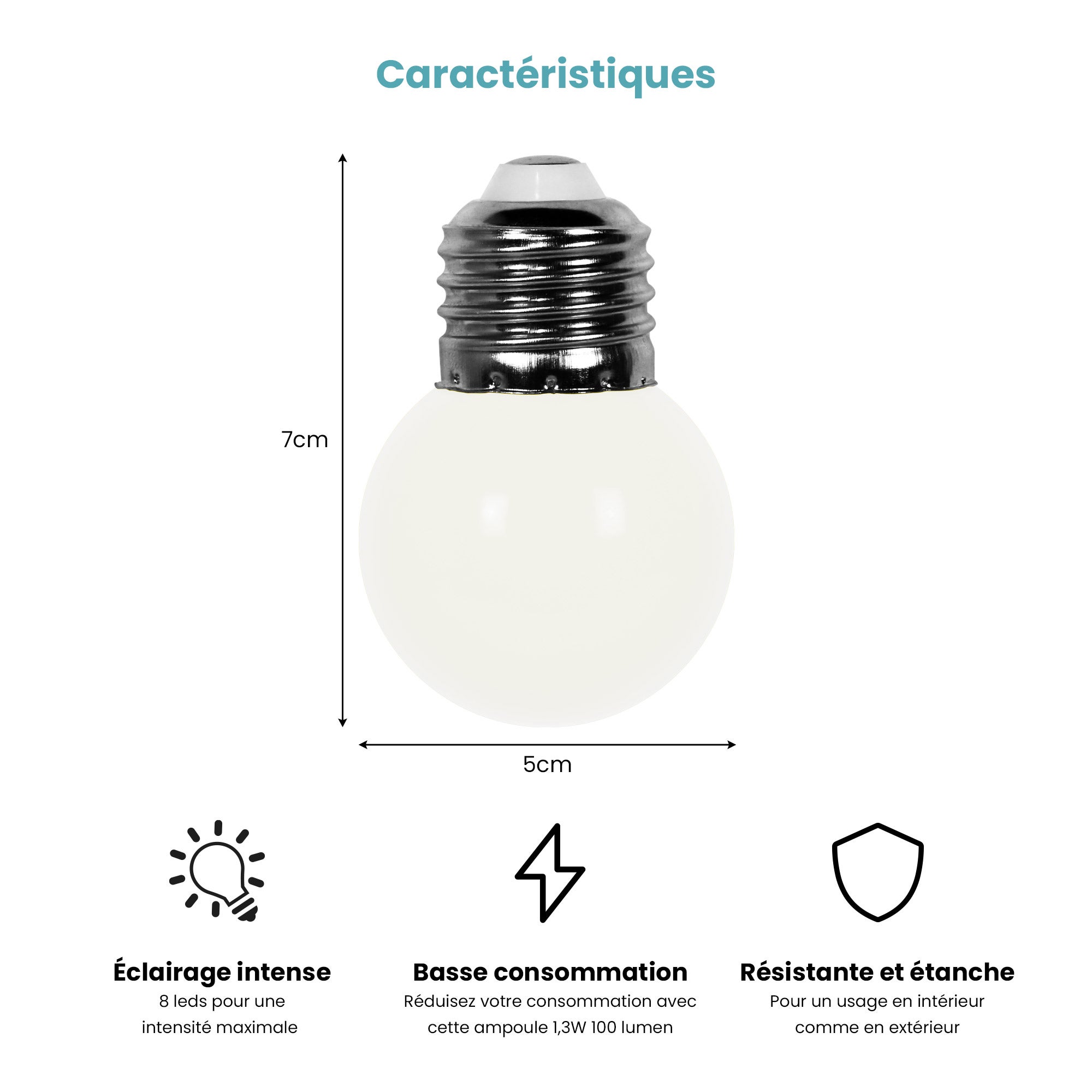 Ampoule Guirlande Guinguette Led E27 Couleur Blanc SKYLANTERN - 2