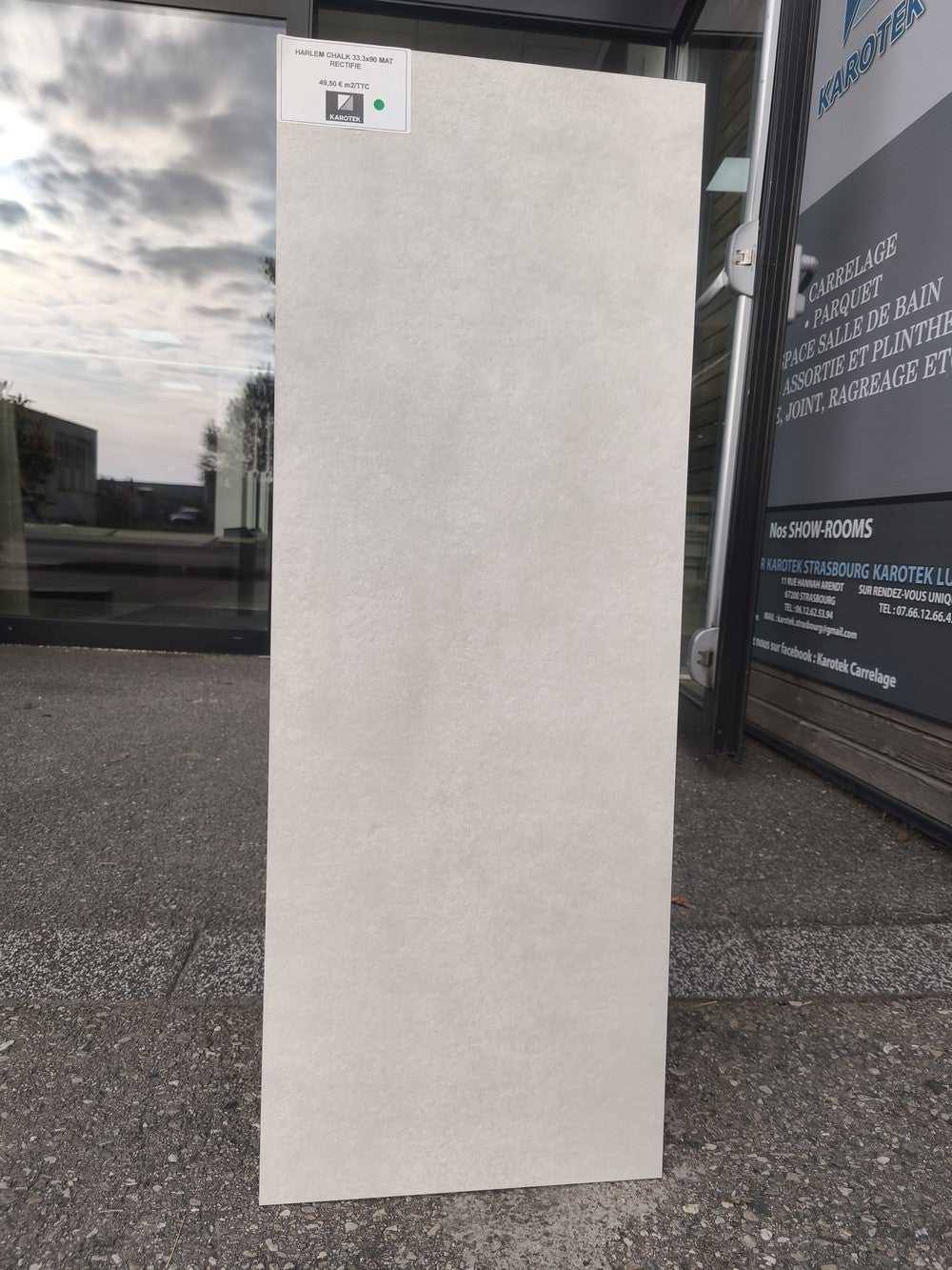 Carrelage mur effet pierre mat HARLEM CHALK 33.3x90cm RECTIFIE - 3