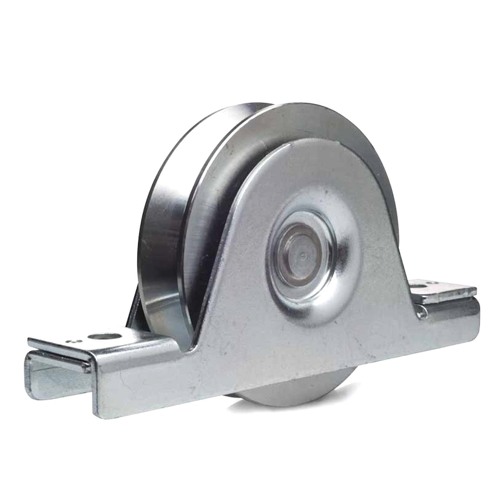 Roue à gorge en V Ø 80 mm pour rail en V , monture à encastrer | Leroy ...