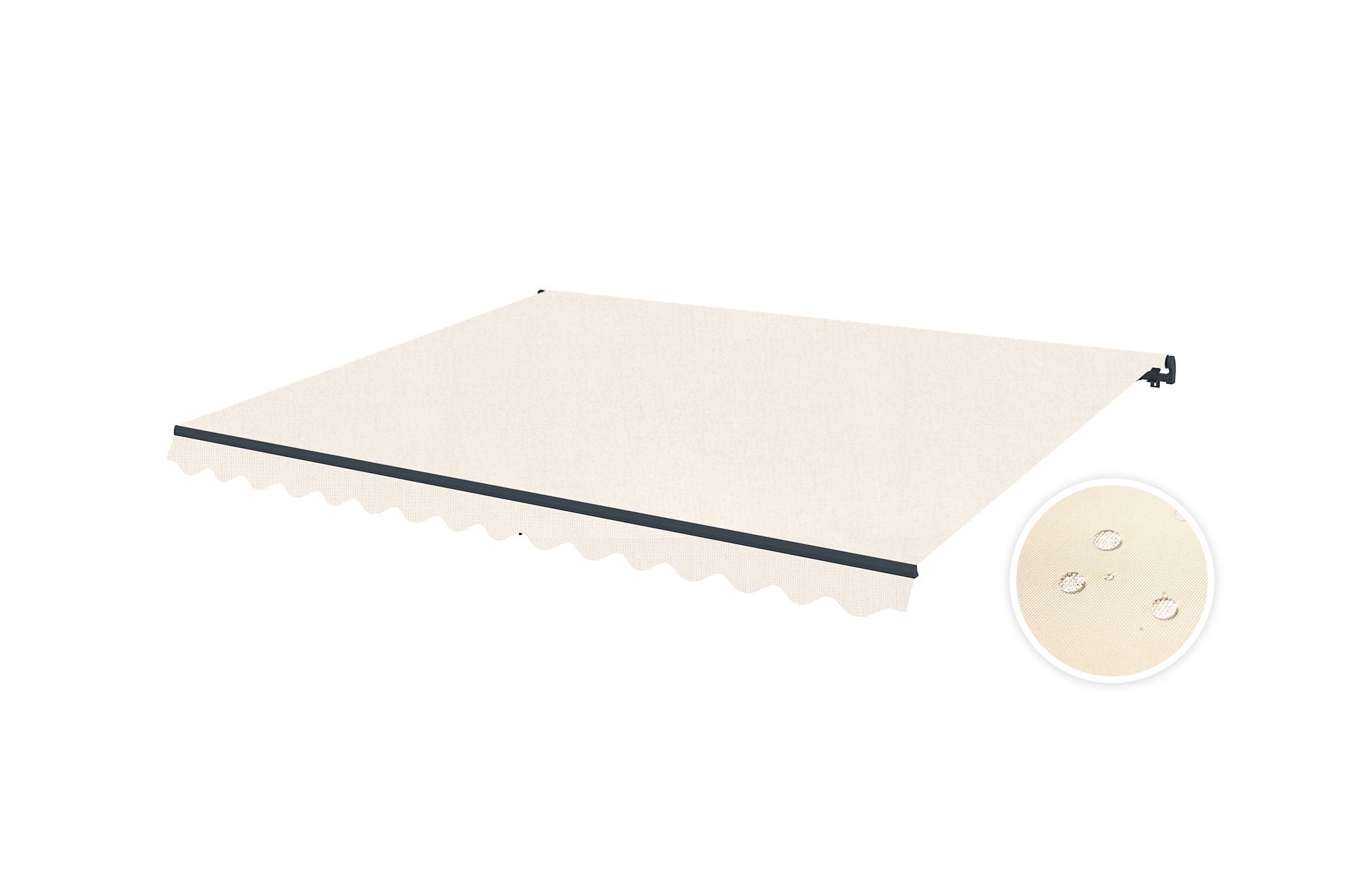 Store banne monobloc VECCHIO 4m x 3m - Toile premium 320g/m2 Beige - 5