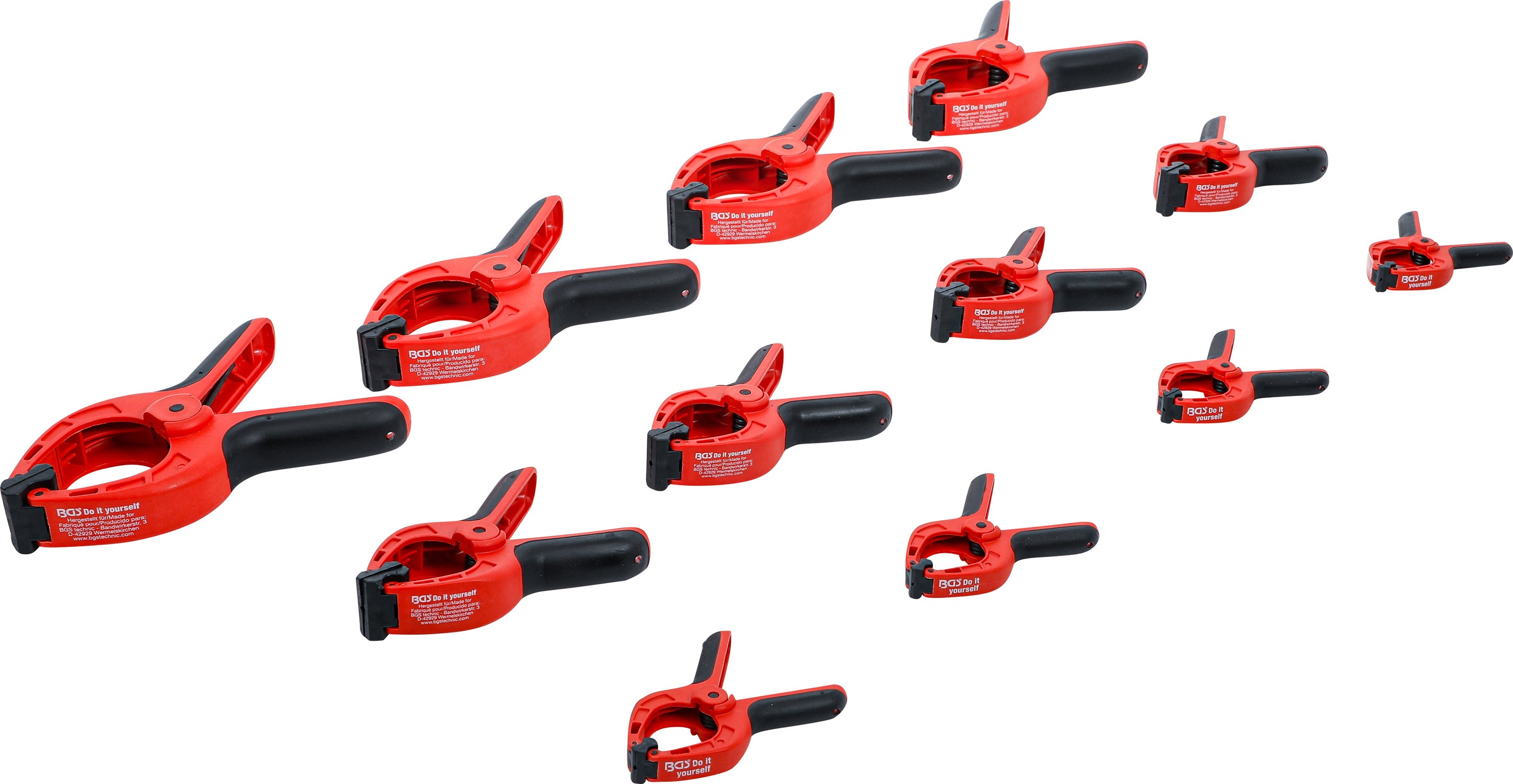 Juego de pinzas de apriete | nylon | 85 - 160 mm | 12 piezas | Leroy Merlin