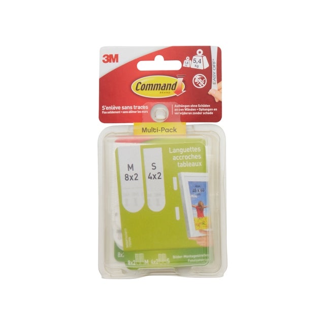 Pestañas de montaje multi-pack Command - 8S + 16M, blanco - 2