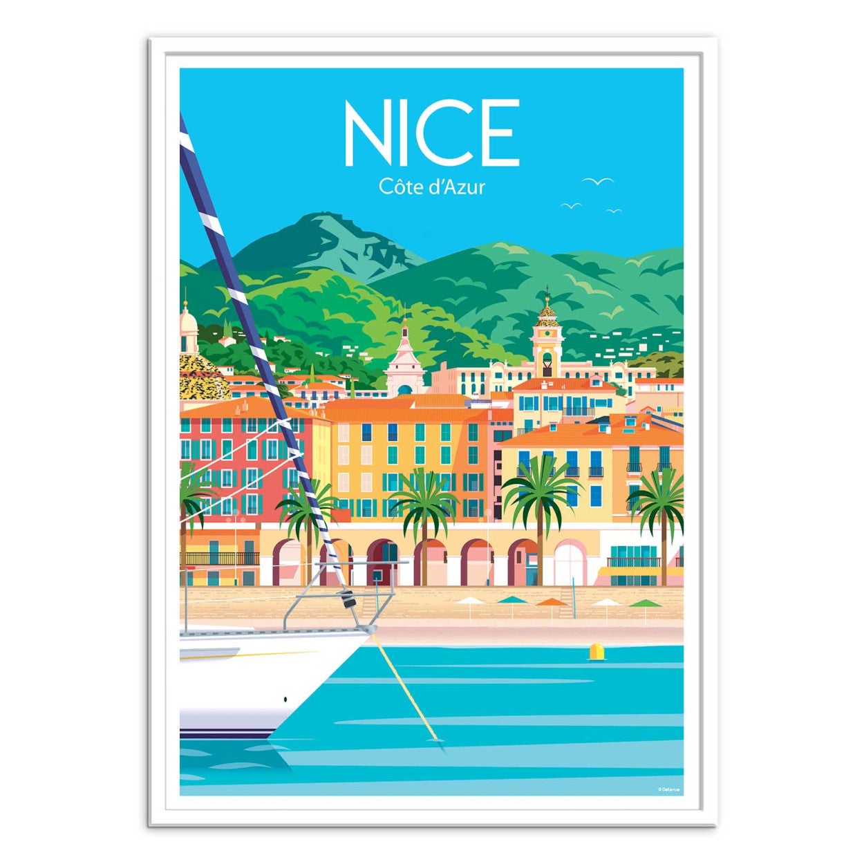Affiche d’art 50 x 70 cm - Nice Côte d'Azur - Raphael Delerue - 3