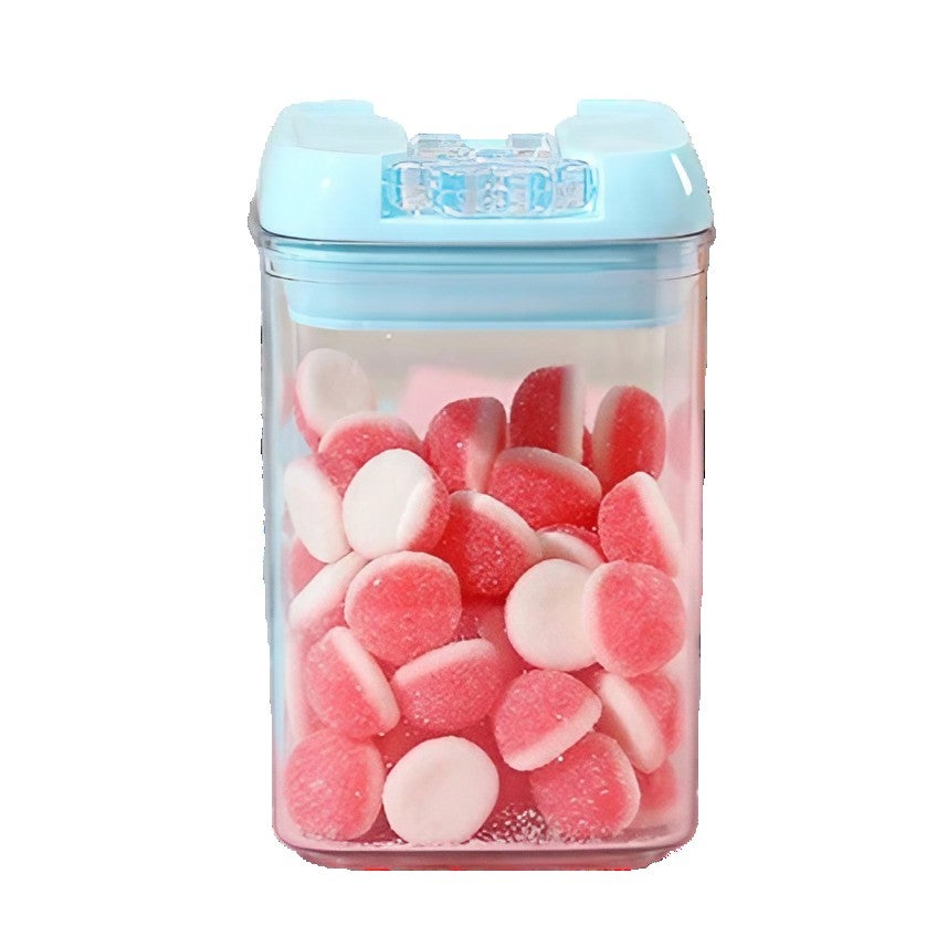 Cutie de depozitare alimente Flippy, 0,8 L, transparenta, capac albastru