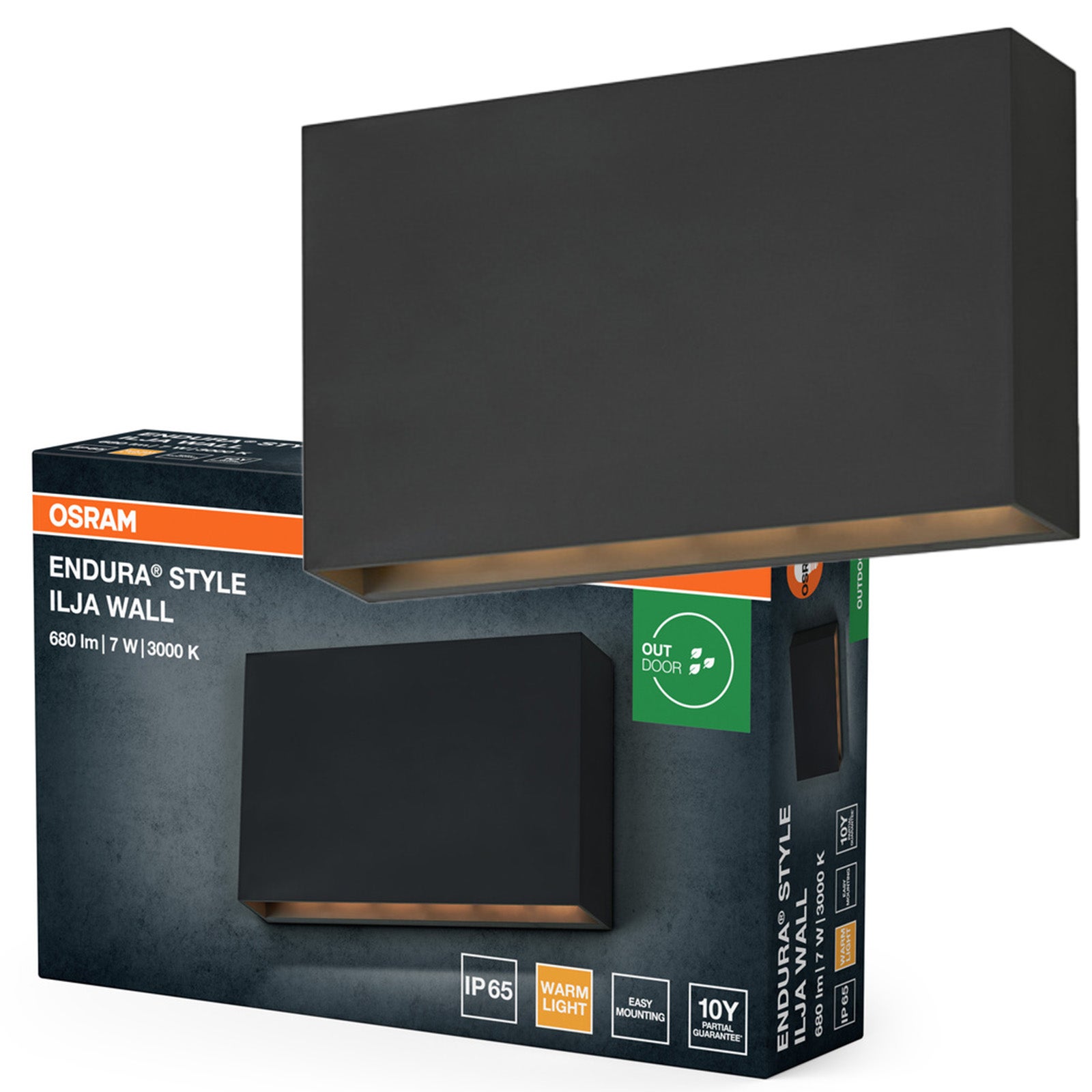 Kinkiet Ogrodowy Osram Lampa Elewacyjna Zewnętrzna LED 7W 330lm 3000K Ciepła biel Szary IP65 1 szt.