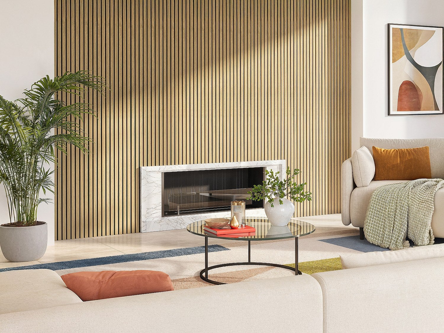 Panel ścienny akustyczny - Naturalny jasny - Opakowanie 3,12 m² - Zestaw 2 sztuk - PENCIA