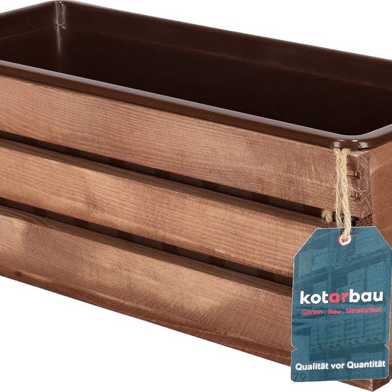 Skrzynka balkonowa taras drewniana 40 kwiaty wkład - KOTARBAU