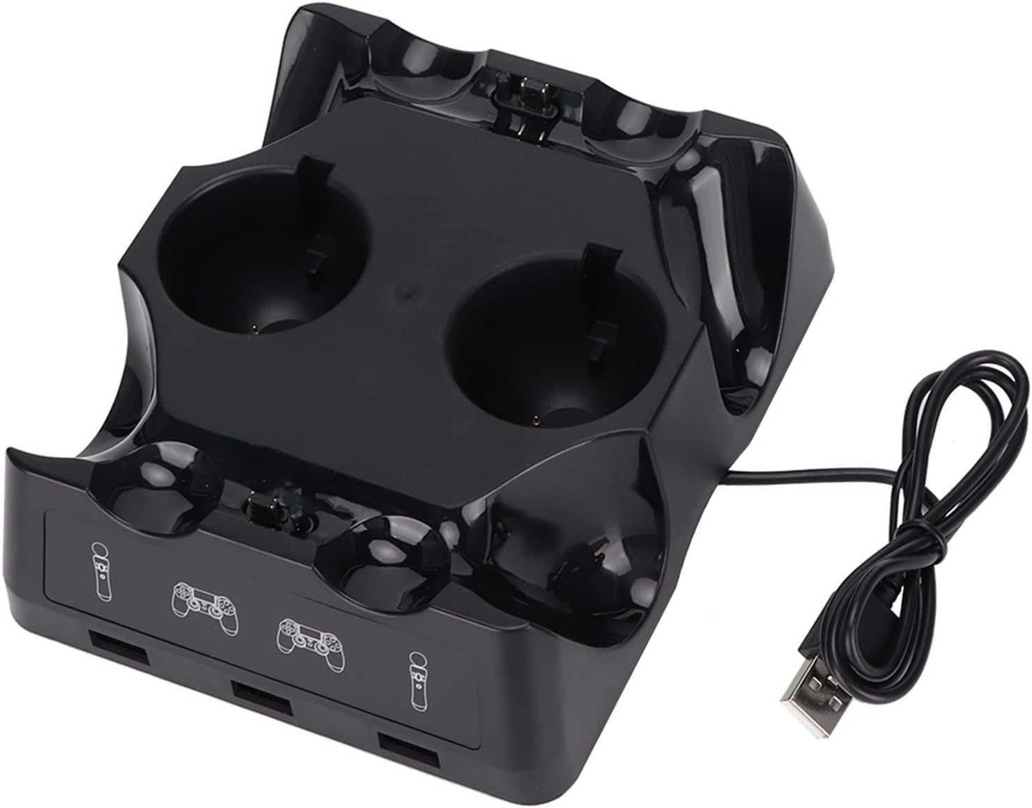 Stacja ładująca do pada PS4 – Ładowarka dokująca 4 w 1 do PS4 / Move / VR, kompaktowa podstawka ze wskaźnikami LED
