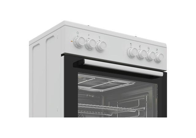 Kuchenka gazowa Beko fbe62120swd 4 palniki, piekarnik elektryczny 72l