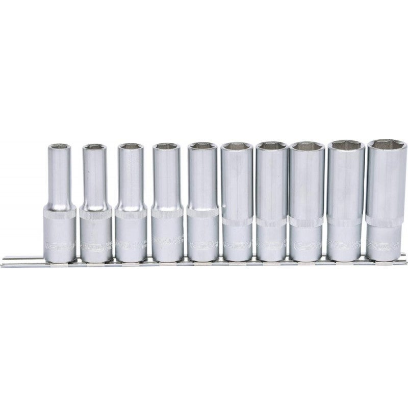 KS TOOLS Zestaw długich nasadek sześciokątnych 1/2" 10cz. 10-19 mm - 917.0615