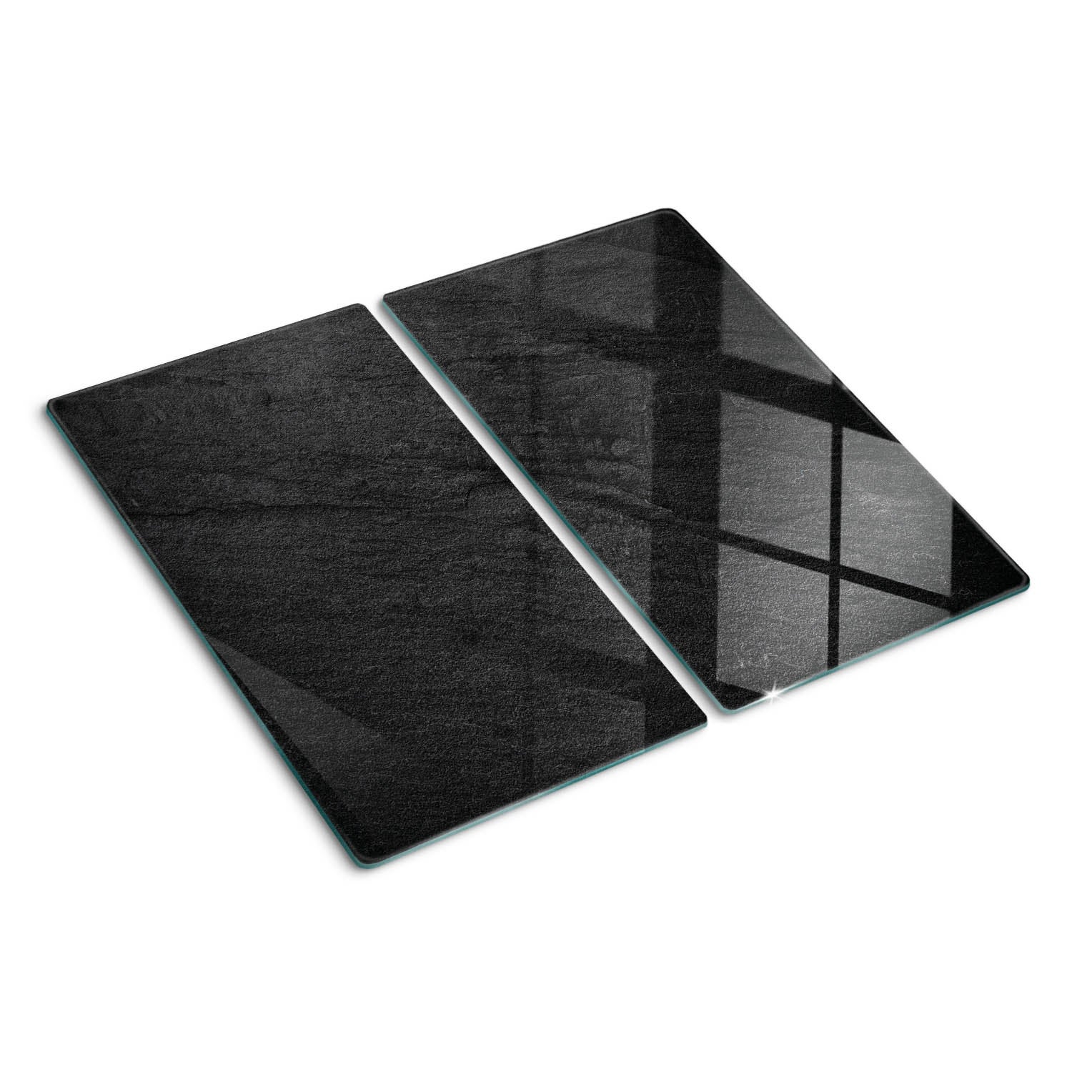 Szklana deska do krojenia Tulup Kształt prostokątny - 2x30x52 cm - Czarny Kamień