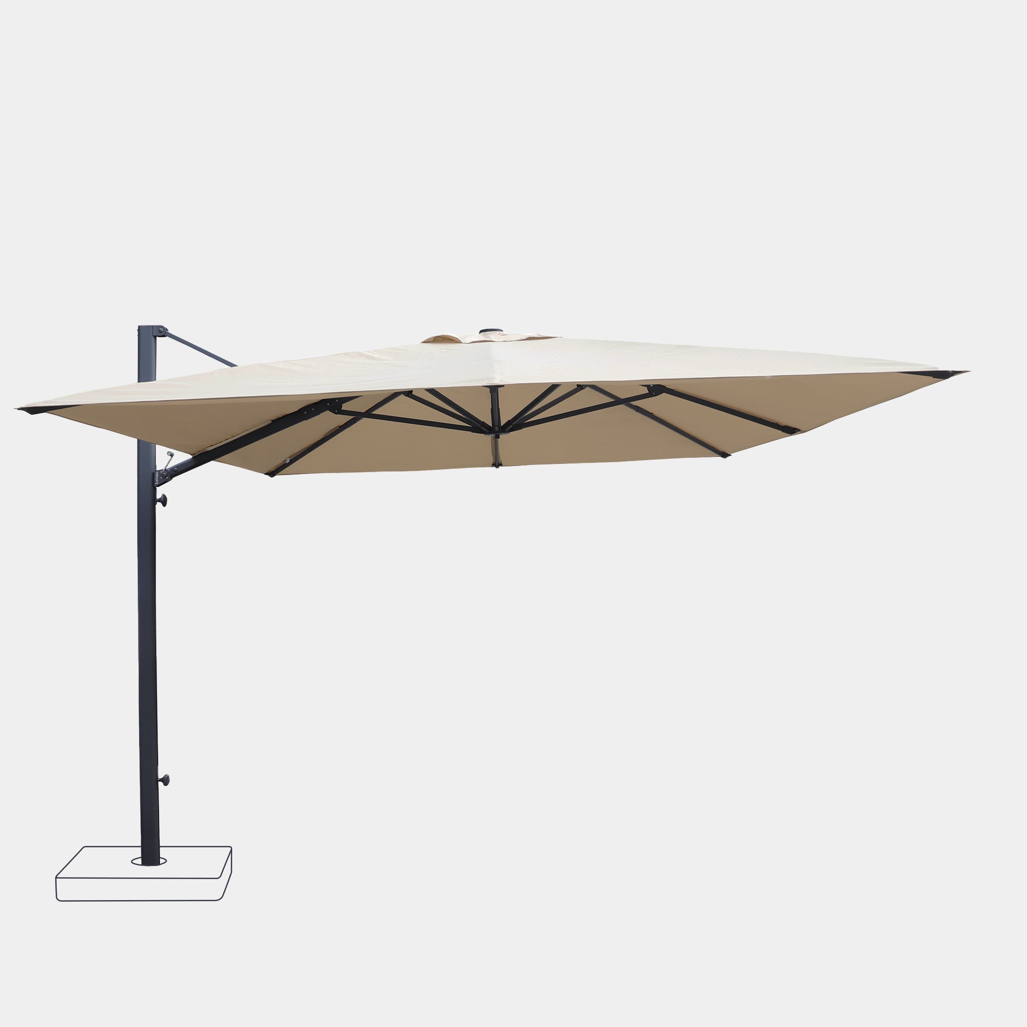 Parasol déporté antivent Mistral 3x4m Toile polyester Leroy Merlin — free download