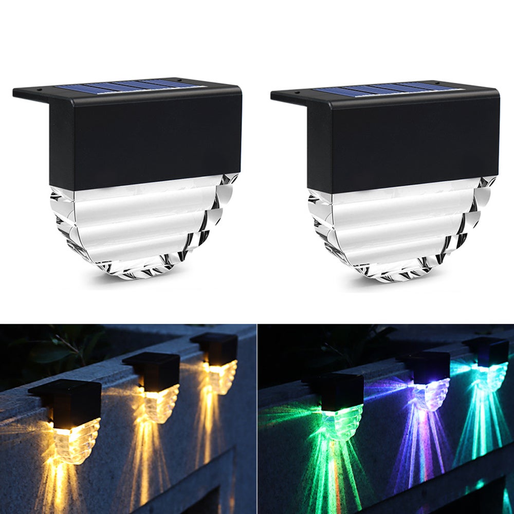 Kinkiety wodoszczelne odporne na warunki atmosferyczne z czujnikiem światła dekoracyjne tryby oświetlenia solarne lampy LED ABS dekoracji ogrodzenia