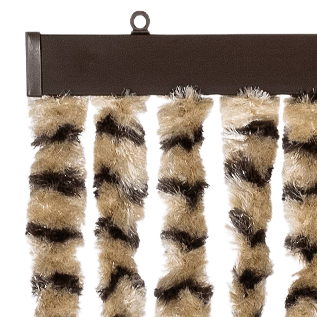 Moustiquaire | Rideau anti-moustique Beige et marron 90x220 cm Chenille CFW27025 - 4