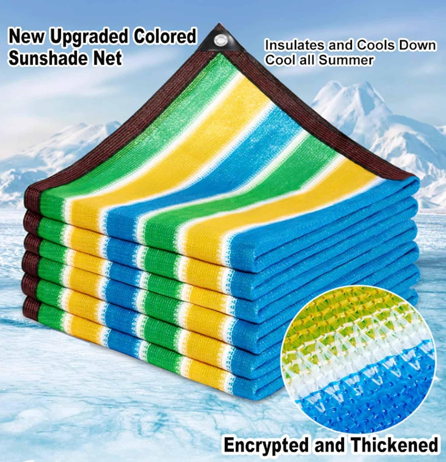 Tenda Da Sole UV -3x3x4,25 Triangolo HDPE - Telo Di Protezione Solare Beige - Foto 4