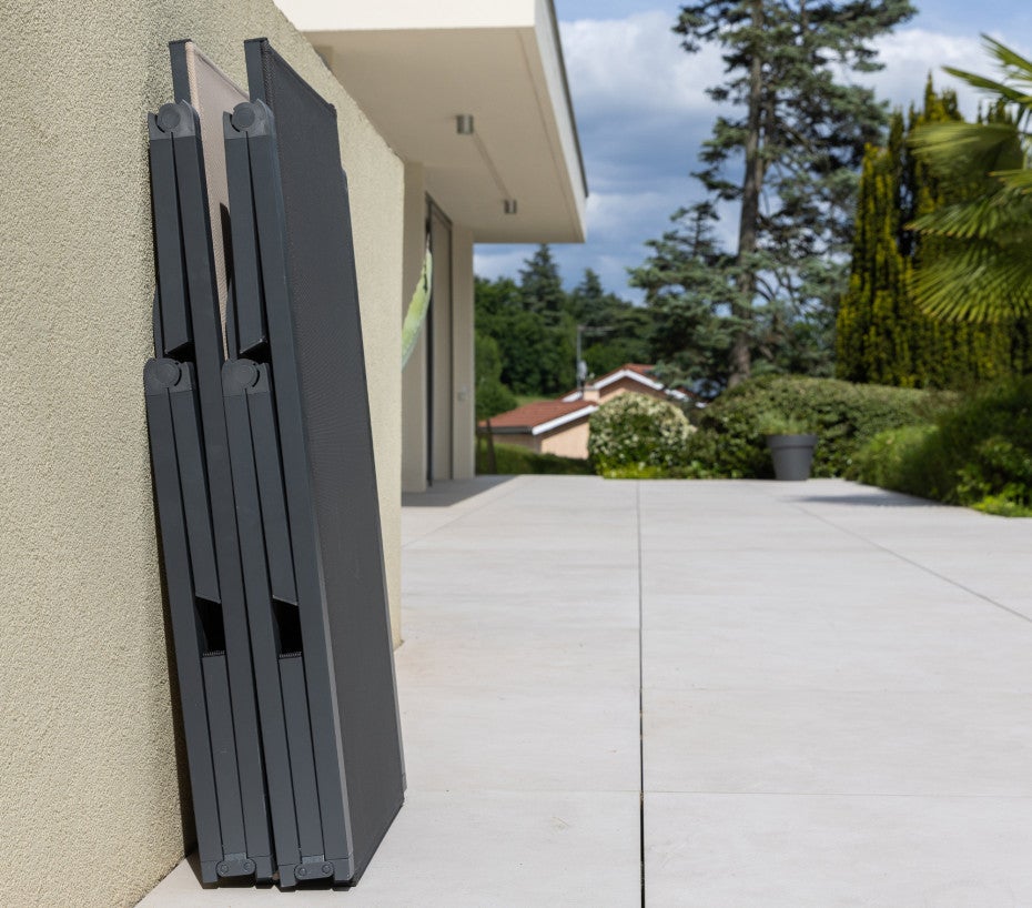 Transat de jardin en aluminium - pliable - lin - NARA - 4