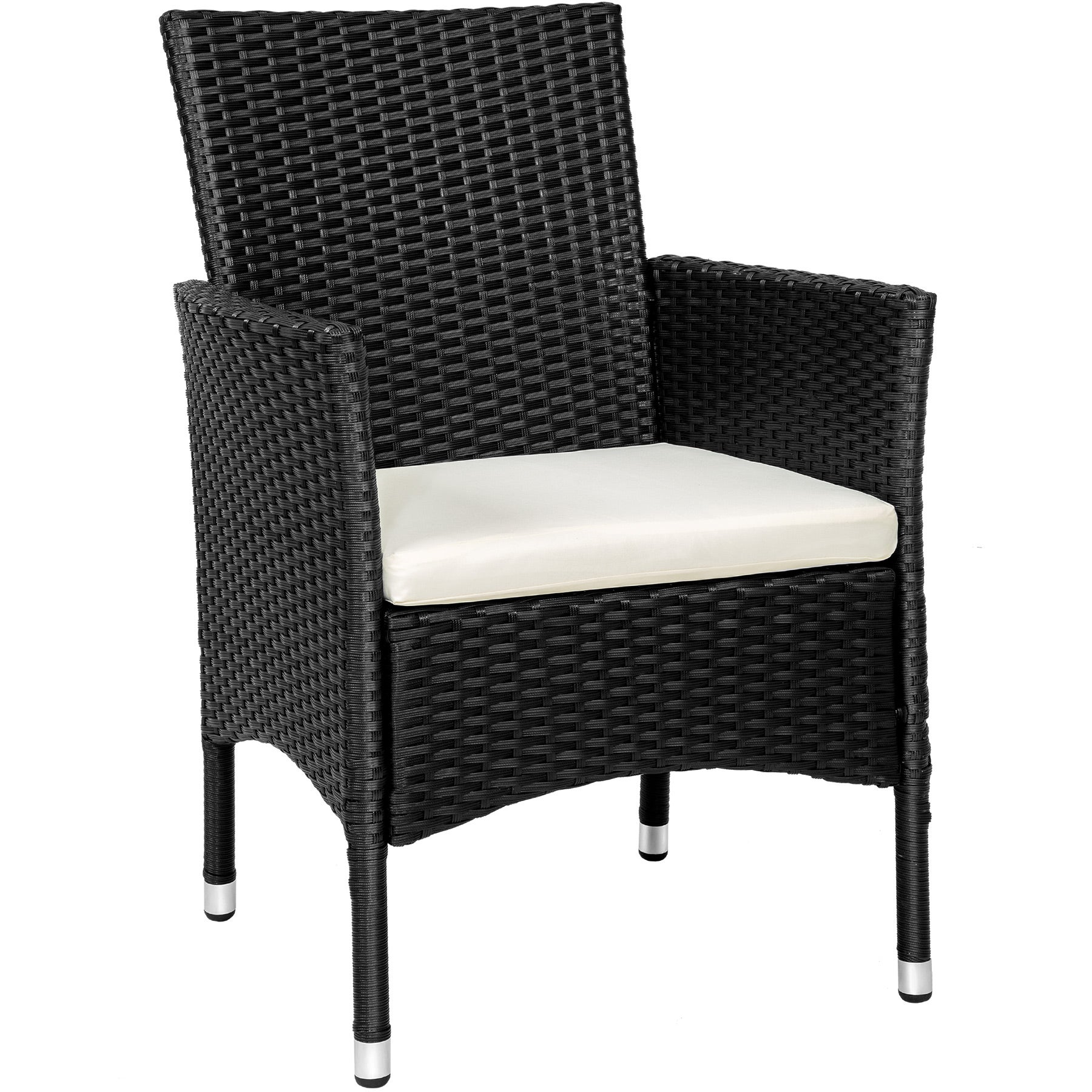 Fauteuils Jardin En Polyrotin - Ensemble De 2 Avec Coussin Et Housses - Confort Et Style