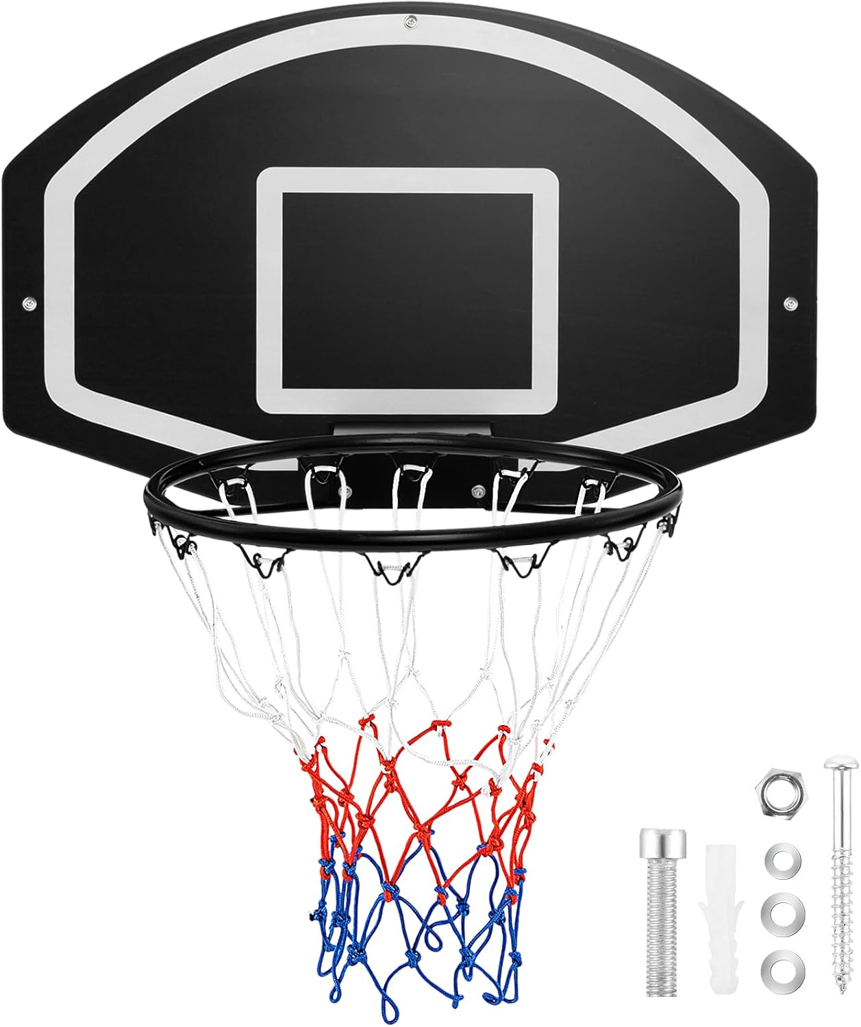 GOPLUS Panier De Basketball Mural – Panneau Incassable 72 Cm, Jante 43 Cm, Intérieur/Extérieur, Dès 6 Ans