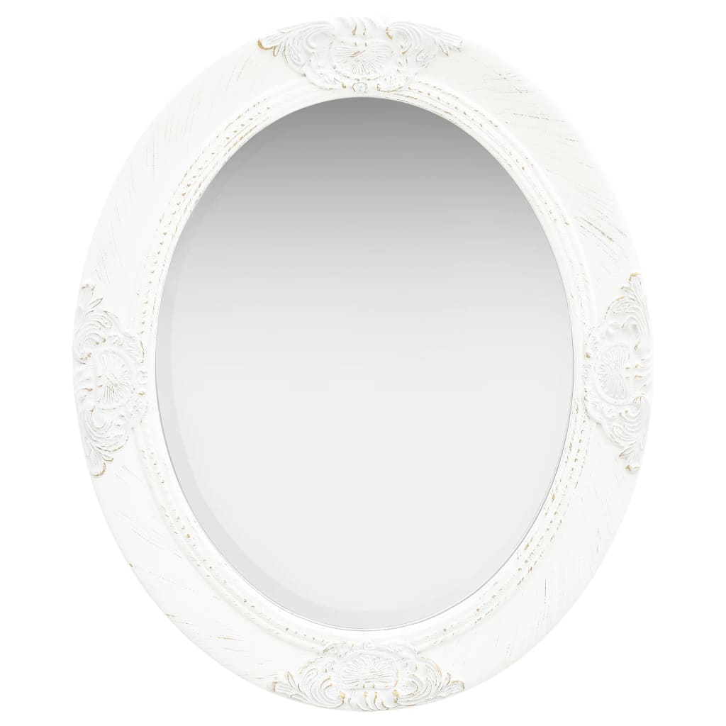 Vidaxl Espejo De Pared Estilo Barroco 50X60 Cm Blanco , Leroy Merlin