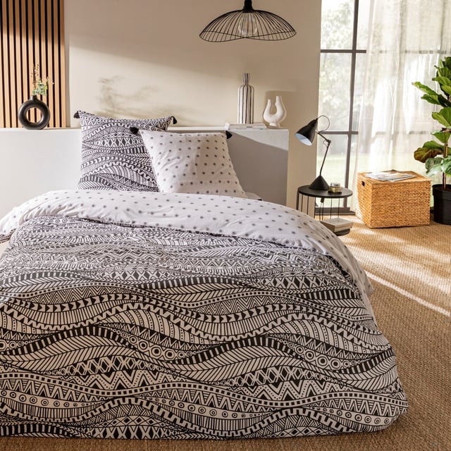 Parure de lit 2 personnes ethnique réversible 240x220cm