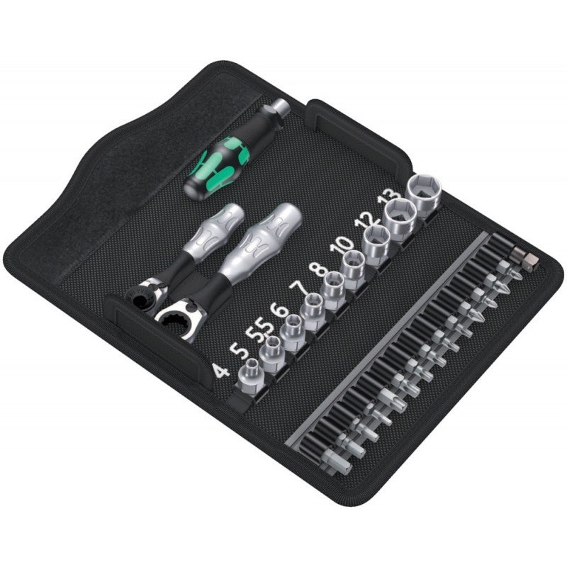 Wera Zestaw kluczy nasadowych KK Zyklop Mini 2 27cz. 1/4″ SW 4-13 mm Ilość zębów 60/60 6-kąt - 5135918001