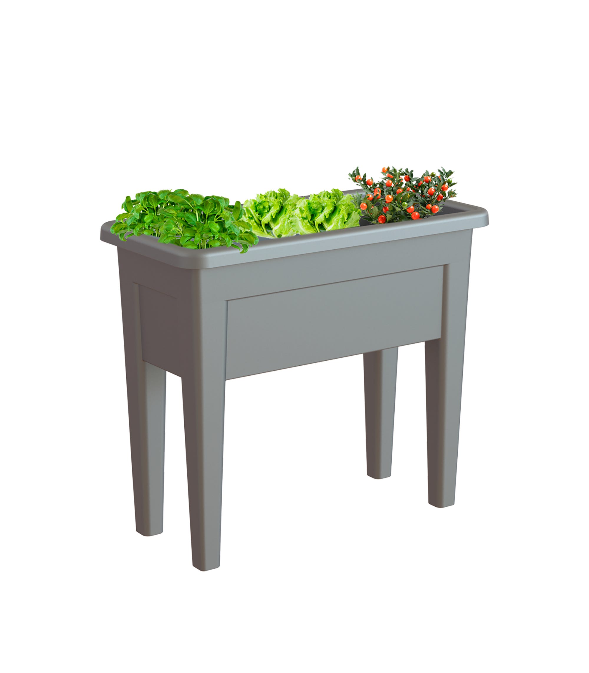 Jardinière sur pieds Venezia en polypropylène gris 69 cm - 2
