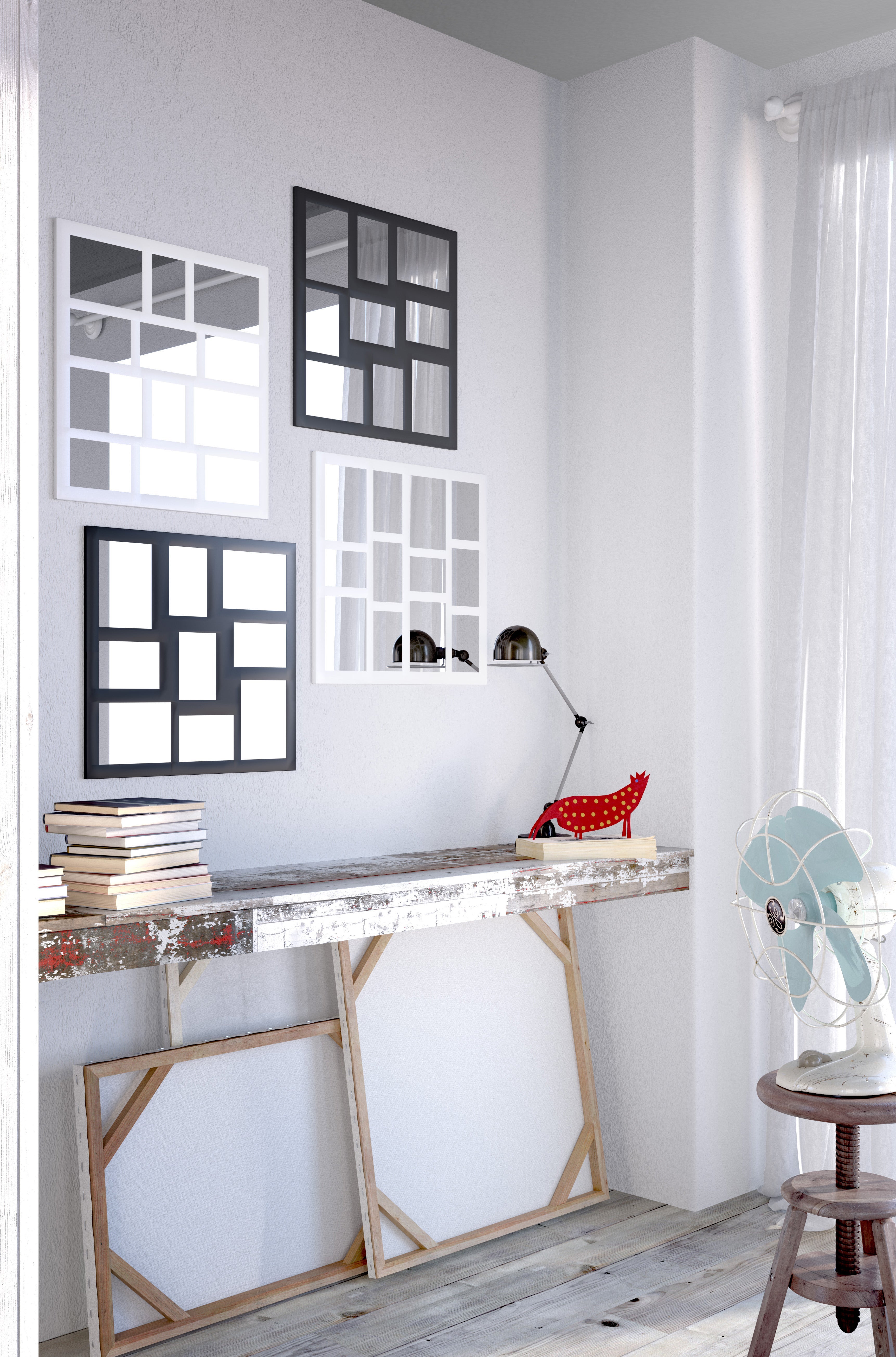 Specchio da parete AGADEZ nero - 3