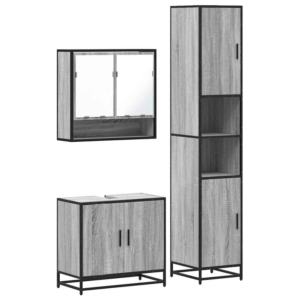 Meuble de Salle de Bain gris pas cher