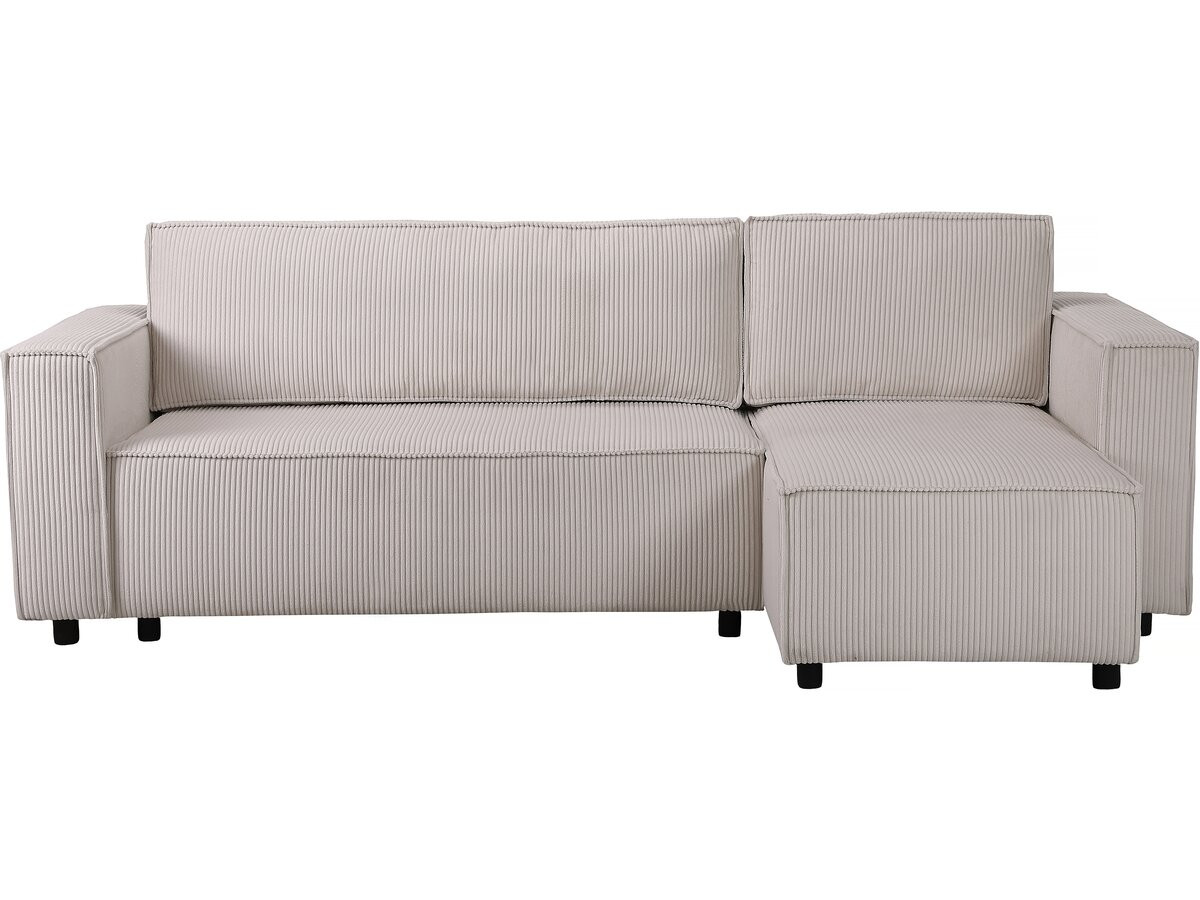 Habitat Et Jardin  Sofá Esquinero De Pana Montaigne S, 3 Plazas, Beige , Leroy Merlin