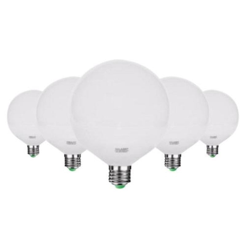 Ampoule Led E27 20w 220v G120 300° Pack De 5 Blanc Chaud 2300k