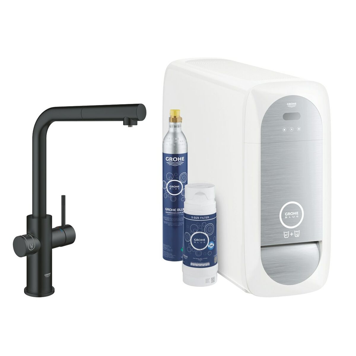 Mitigeur Grohe Laiton Forme en C main image 1