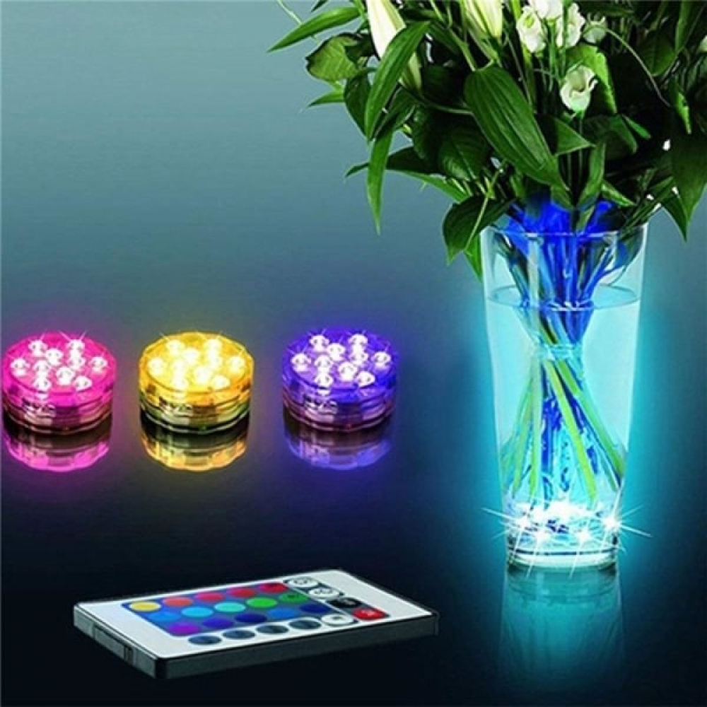 Zestaw 4 lampek LED do jacuzzi, basenu, wanny. Świeca wodoodporna. - 4
