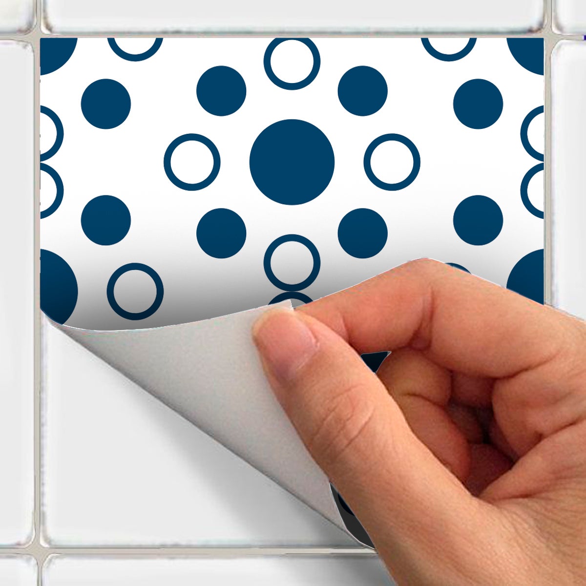 9 adesivi piastrelle di cemento scandinavo Latham - Sticker adesivo - adesivi murali - 9stickers15x15cm - 5