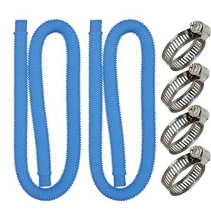 Lot De 2 Tuyaux De Rechange Piscine Hors Sol 3,8cm - Compatible Pompes Intex, Durable Et Pratique