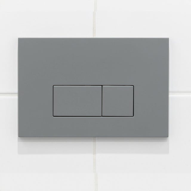 Plaque De Commande WC Mendorio Pour Geberit Sigma – Double Chasse Gris Argenté