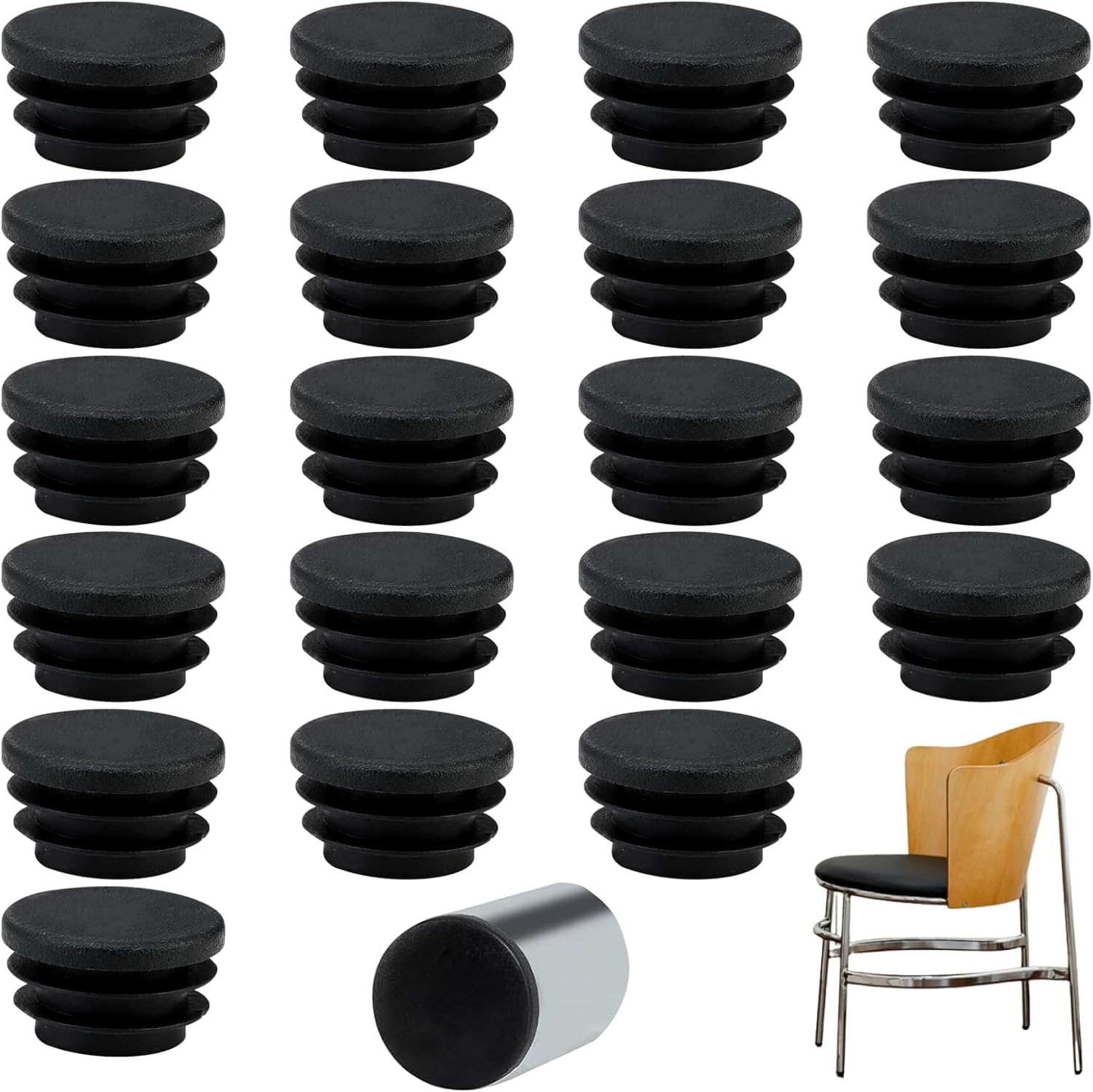Bouchons D'ExtréMité en Caoutchouc ID PVC Tube Rond Bouchon de Boulon
